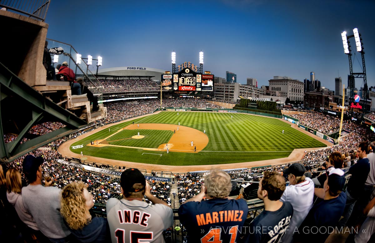 Detroit Tigers fans in stadium